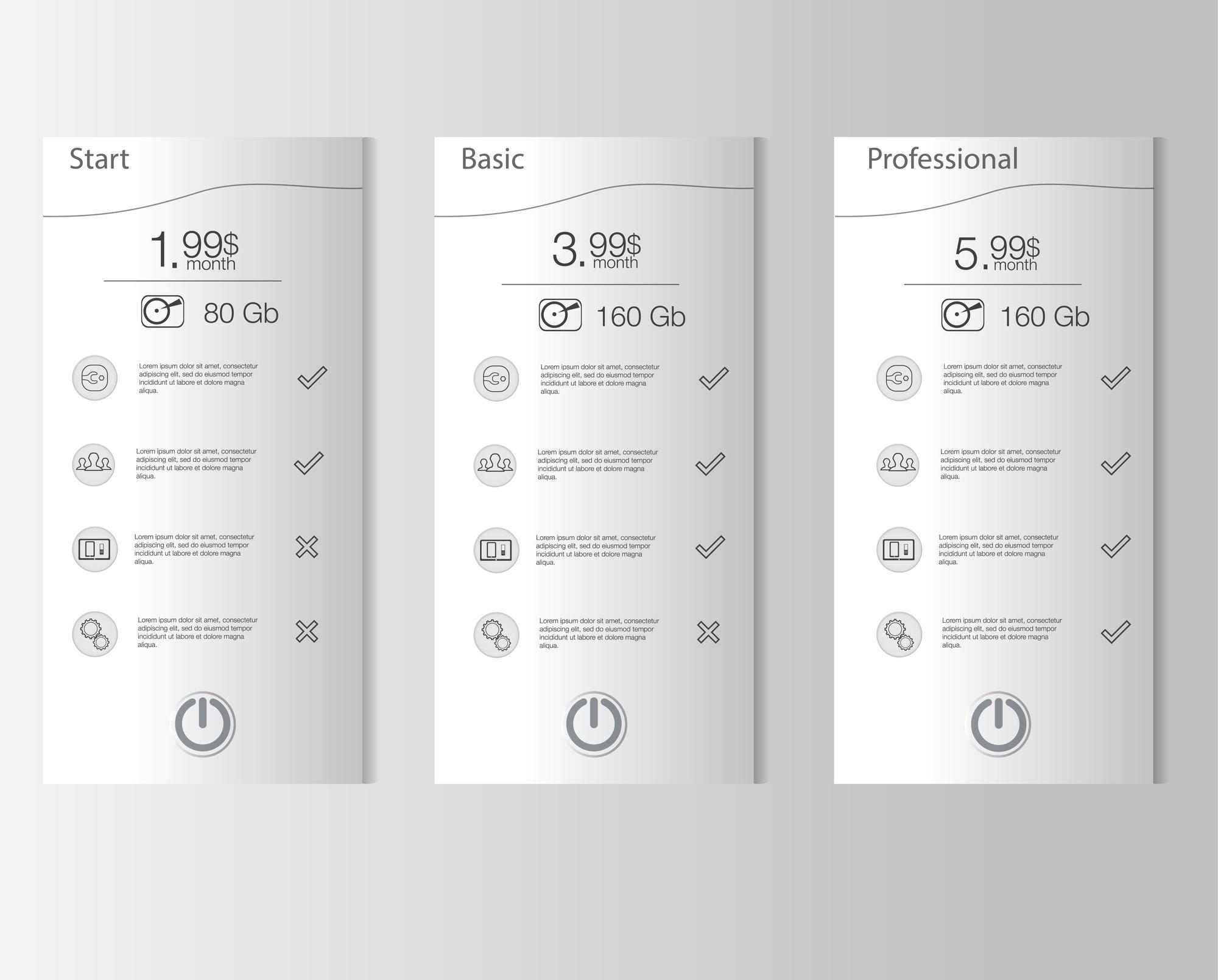 Grafik mit Paketübersicht